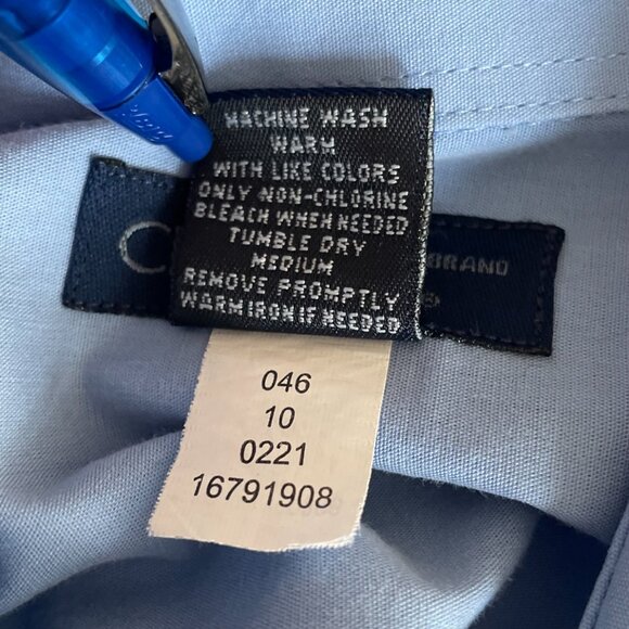 Cherokee Brand Boys Button Down Dress Shirt Blue Size M - Picture 11 of 11